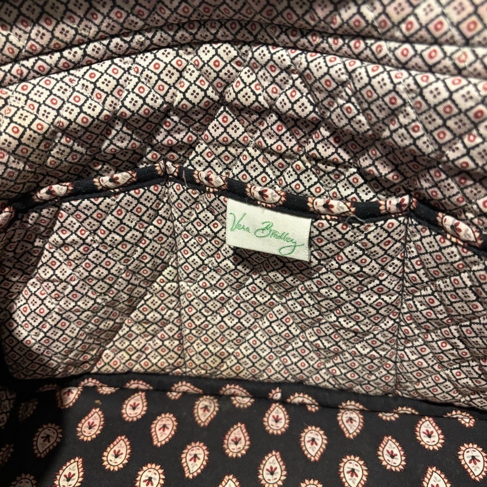 Vera Bradley Multi Compartment Large Shoulder Tote Bag with matching Wristlet - Picture 7 of 11